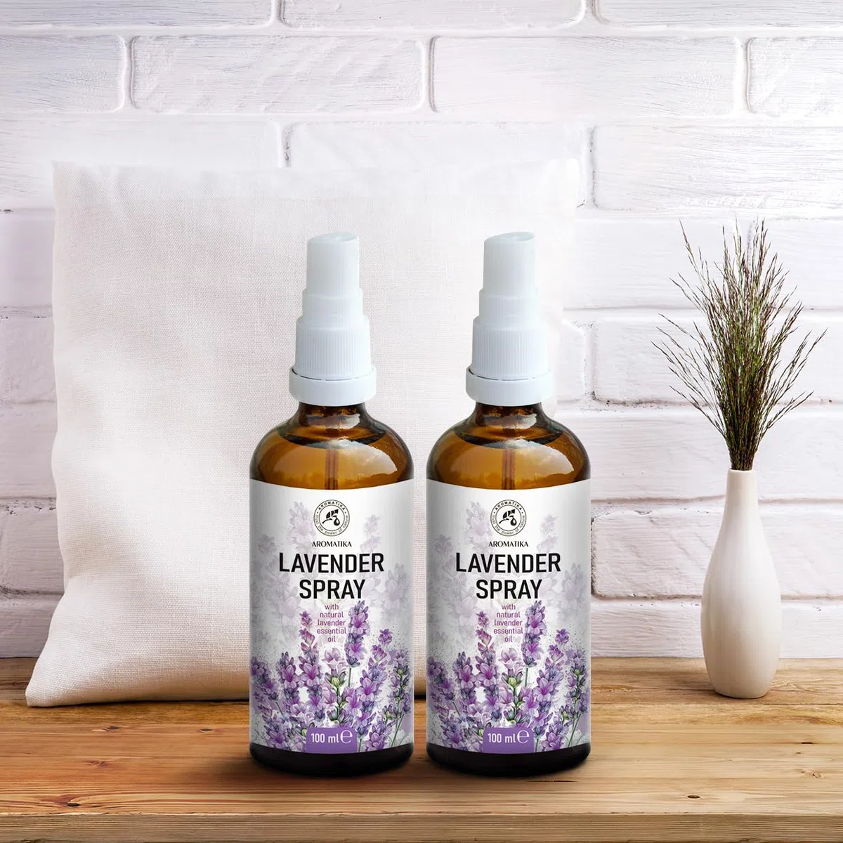 Spray Lavanda 2x100ml - 100% Pura di Olio Essenziale di Lavanda - Ottimo per Yoga - Spray per Cuscino - Rilassamento - Sonno