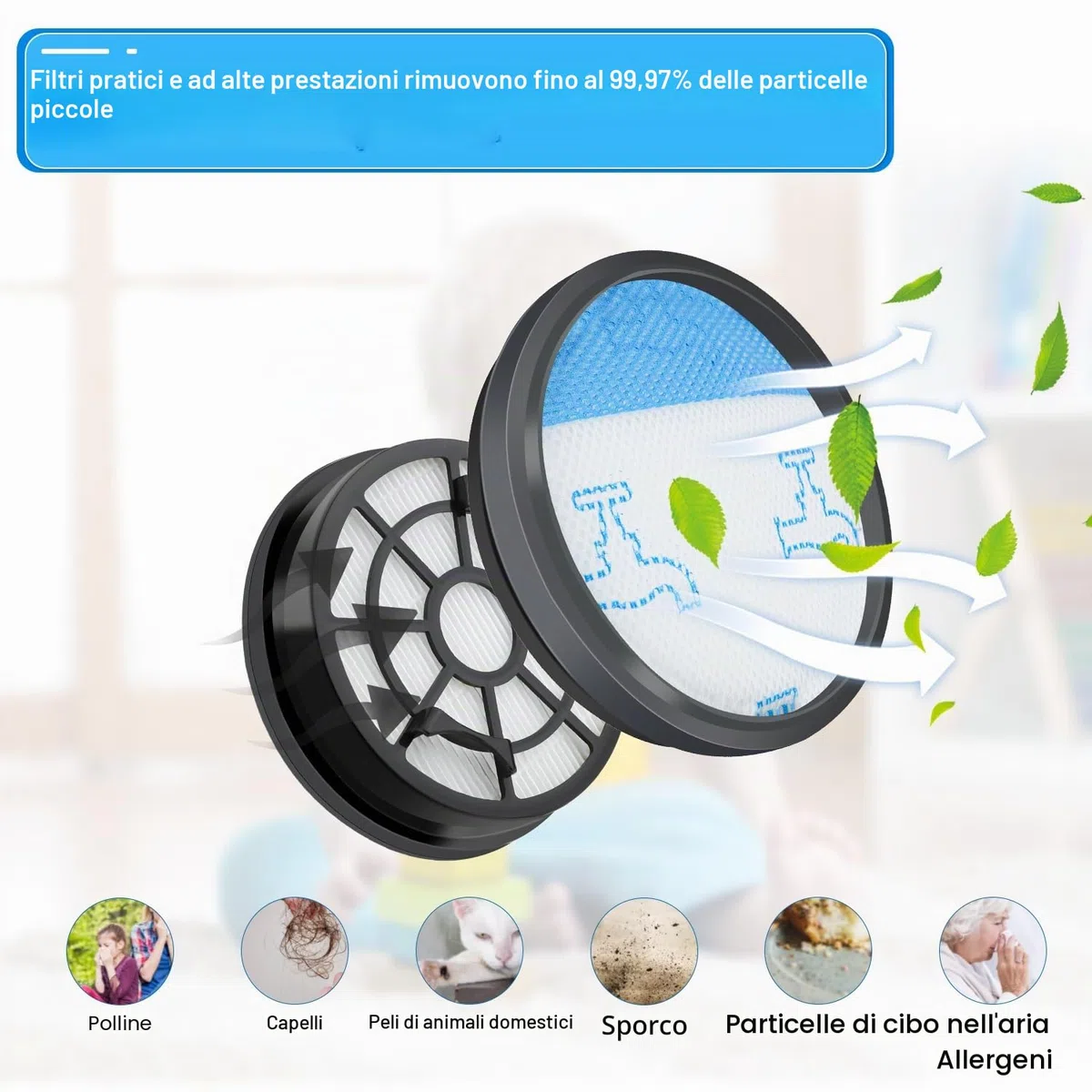 4 Pezzi Filtro per Rowenta Swift Power Cyclonic Aspirapolvere RO2910EA RO2913EA RO2915EA RO2932EA RO2933EA RO2957EA RO2981EA,Filtri HEPA con Filtro Spugna Ricambio di Accessori ZR904301