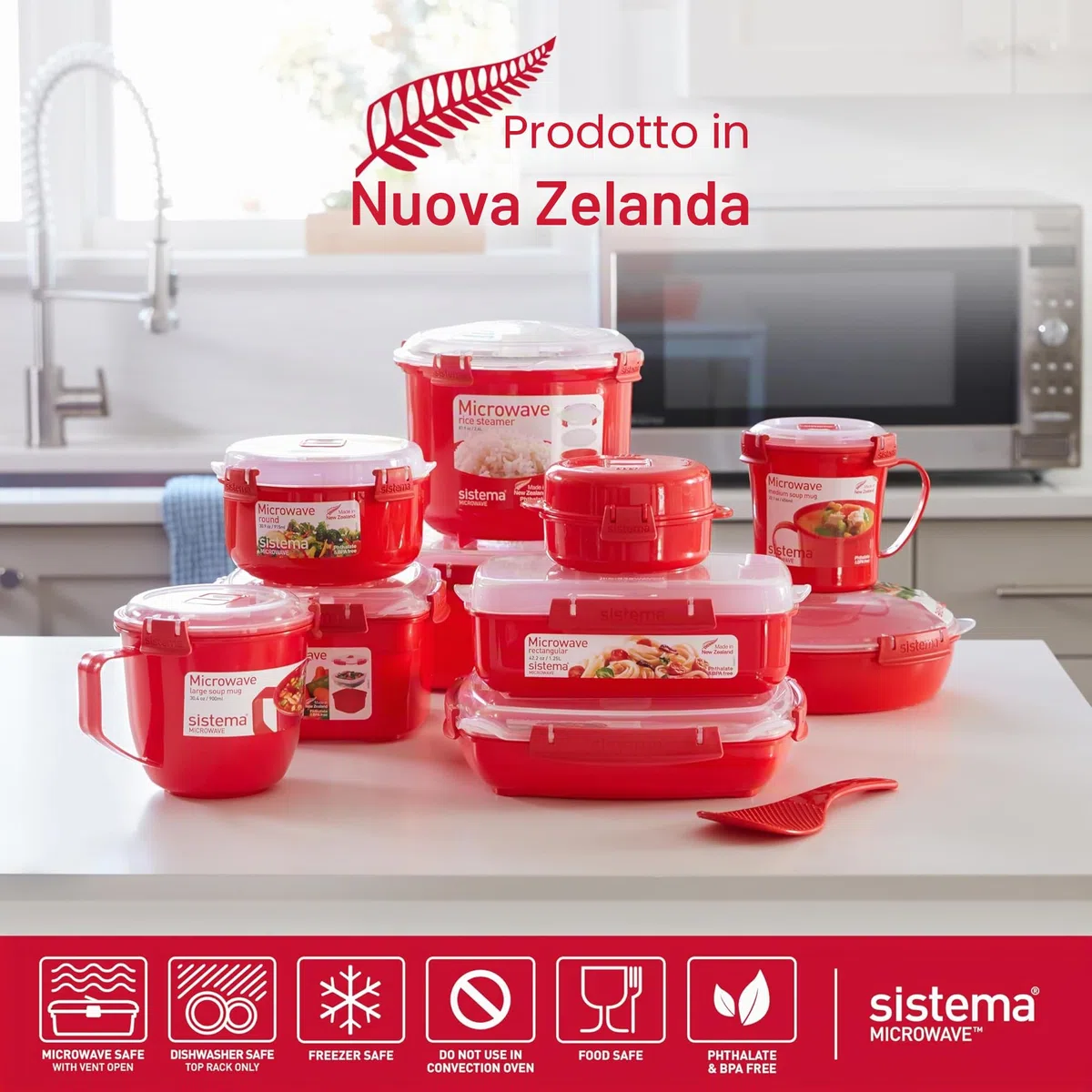 Sistema Contenitori per Microonde | Tazza per Zuppa, Ciotola per Porridge e Ciotola per Noodles | Contenitori per Alimenti per Microonde con Valvole di Rilascio del Vapore | Confezione da 3