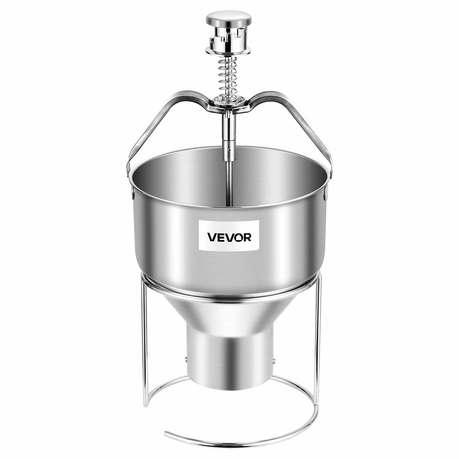 VEVOR Distributore di Pasta per Ciambelle, Capacità Tramoggia di 2,4 L Distributore di Pastella per Ciambelle in Acciaio Inox, con Regolazione di 6 Spessori con Supporto, per Ristoranti, Panetterie