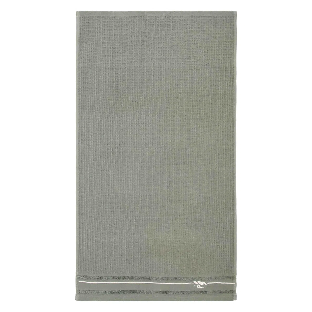 THUN Set 2 asciugamani, verde, 100% cotone, Collezione Country Bloom, t40 x 60, 60 x 100 cm