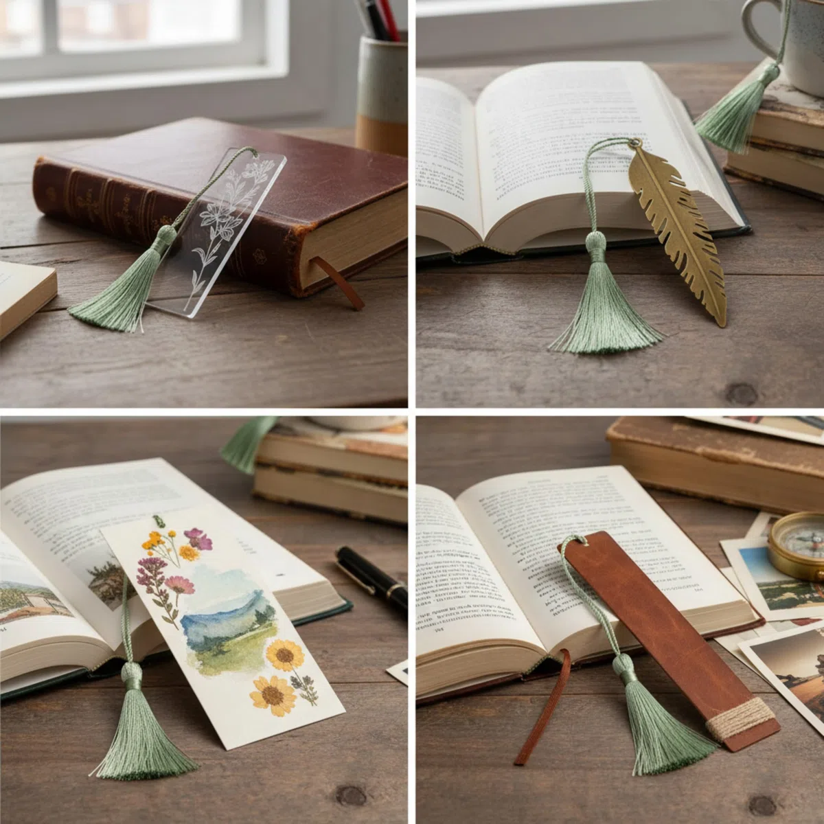 Makhry - 20 pezzi di nappe fatte a mano setose mini artigianato con cavo da 2 pollici, fiocco e piccolo nodo cinese per orecchini, segnalibri, accessori per lavori fai da te (Verde erba)