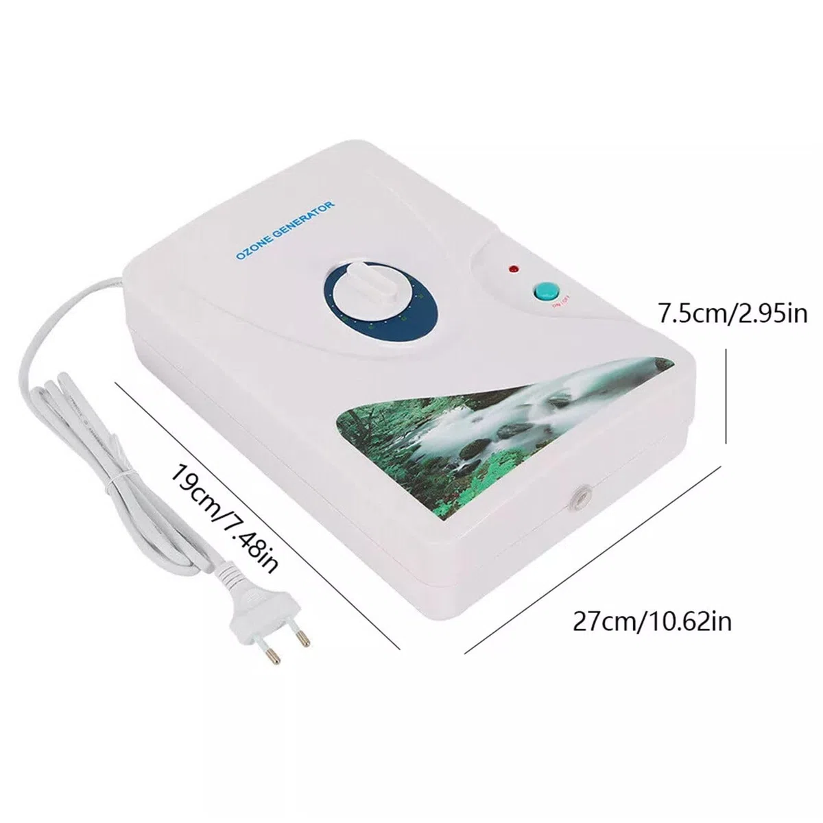 Generatore di ozono da 600 mg/h – Dispositivo industriale di ozono, purificatore d'aria e deodorante con timer da 60 min, per frutta e verdura, trattamento dell'acqua, purificazione dell'aria e