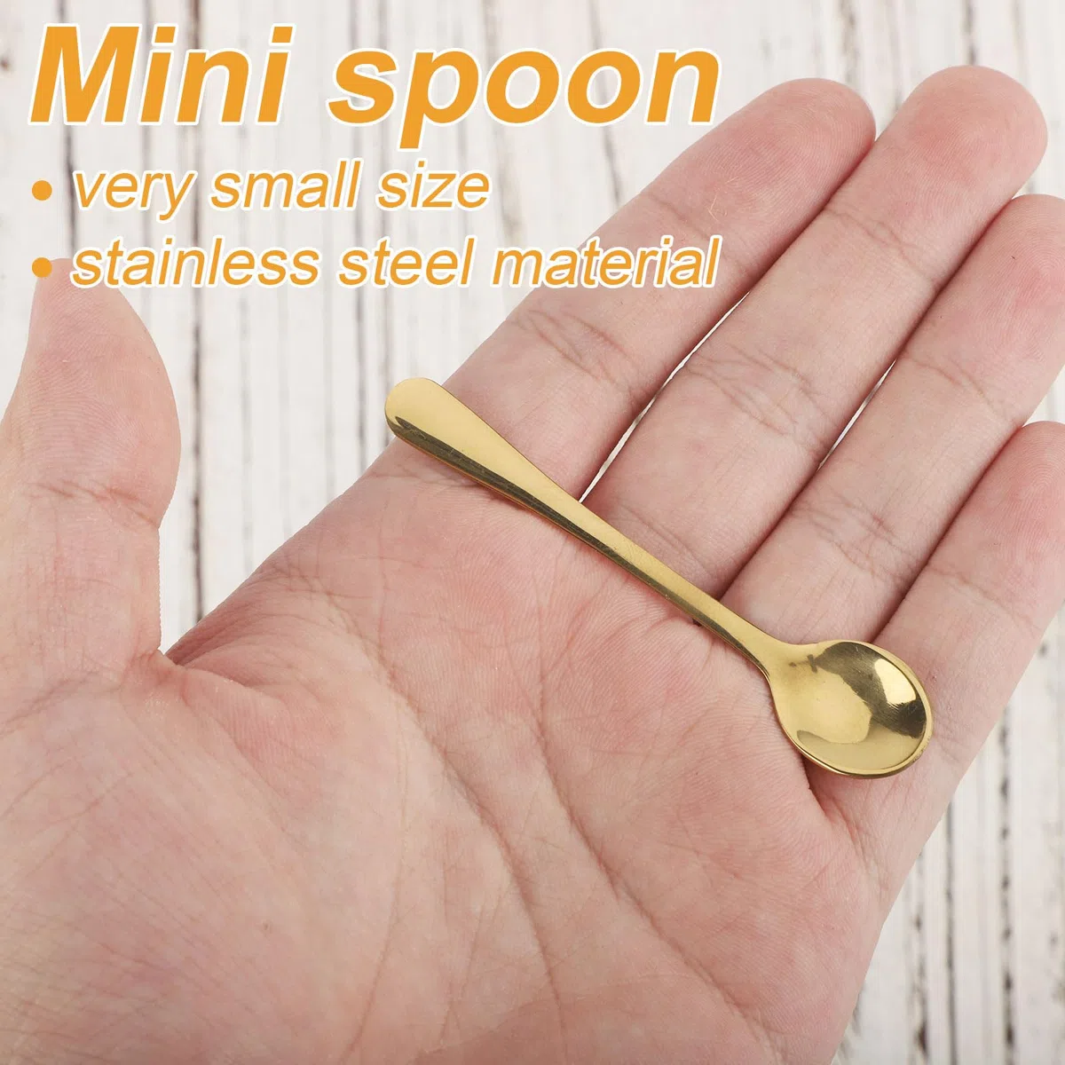 BOXOB 12 Cucchiaini in Acciaio Inox Minuscoli, 7,4 x 1,6 cm Graziosi Mini Cucchiaini per Condimenti Pratici Piccoli Cucchiai per Barattoli di Spezie Sale Zucchero Miele Caffè Gelato