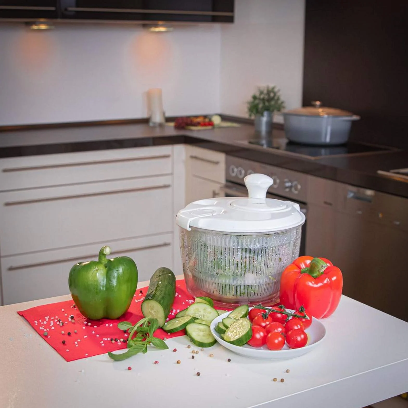 Küchenprofi KP13101800 20 centimetri Mini Insalata Spinner, Bianco