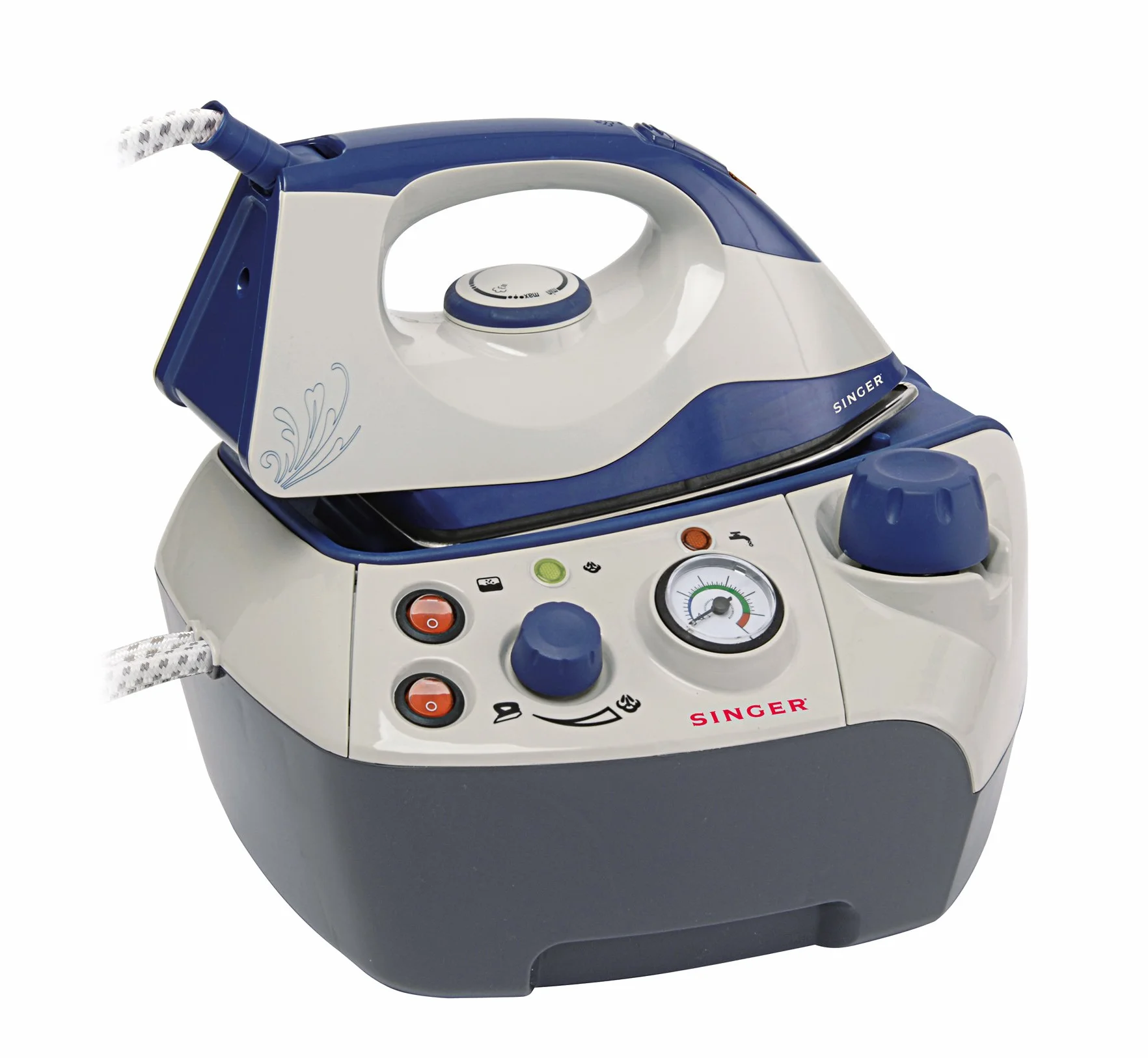 Singer SHG6201 Ferro da Stiro Professionale a Caldaia, Blu Bianco