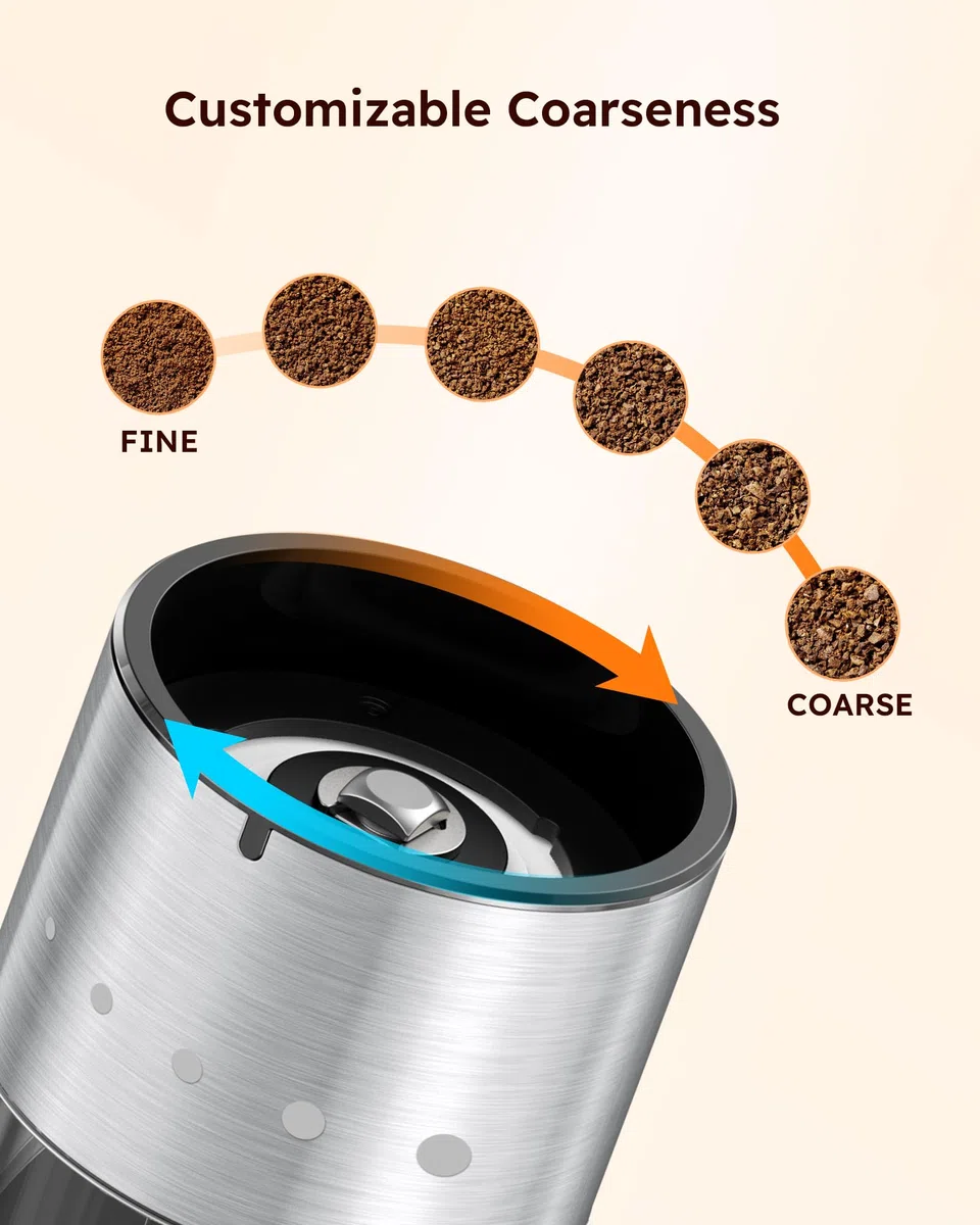 Sangcon Mini Set Macina Sale e Pepe Elettrico con Base in Legno, Ricaricabile USB, Piccolo Macinapepe Automatico, da Viaggio/barbecue/bambini, Controllo con un Pulsante (Acciaio inossidabile)