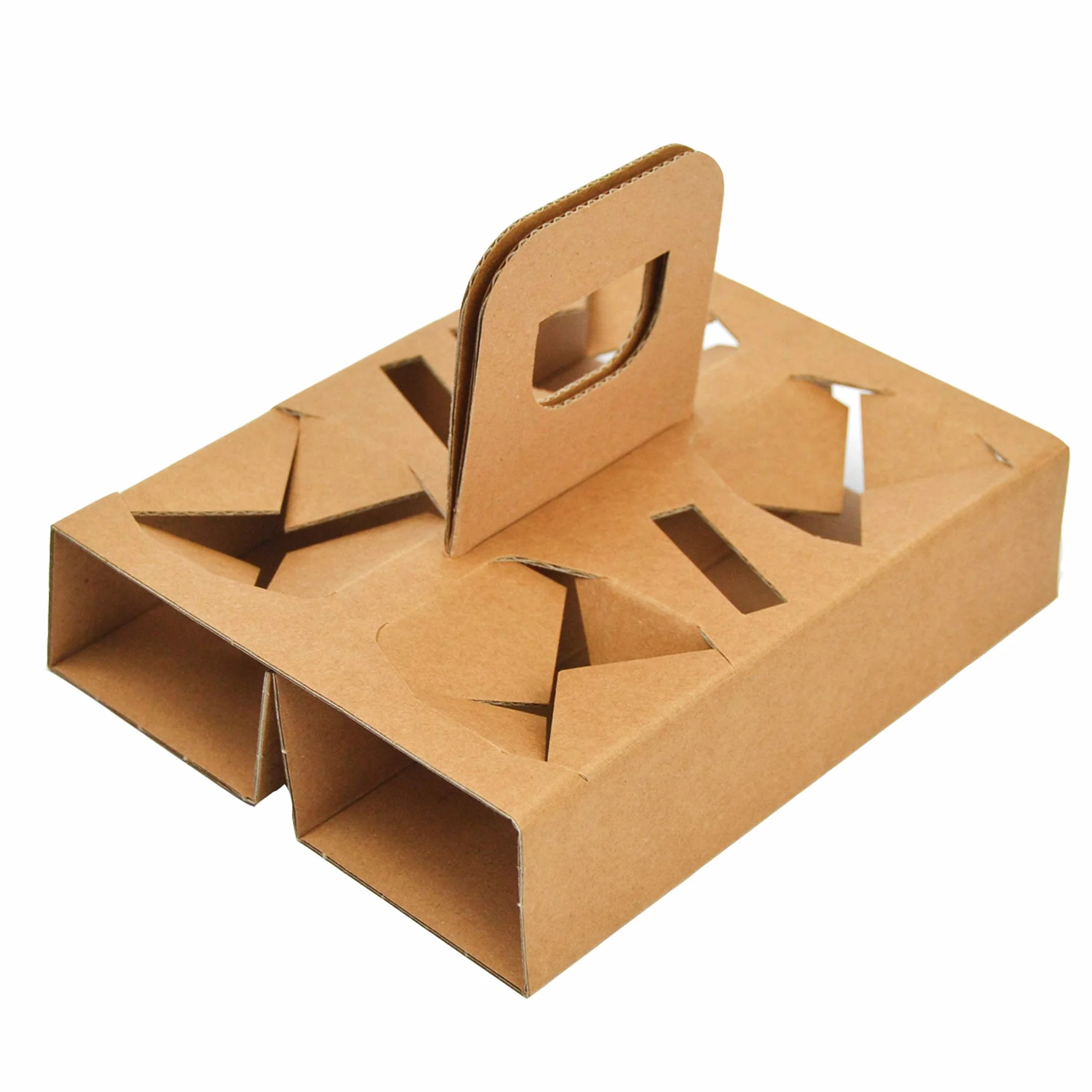 SDG PZ 300 Cestino in Carta Avana Porta Bicchieri 4 Fori per Caffe' da ASPORTO Coffee Cup Holder