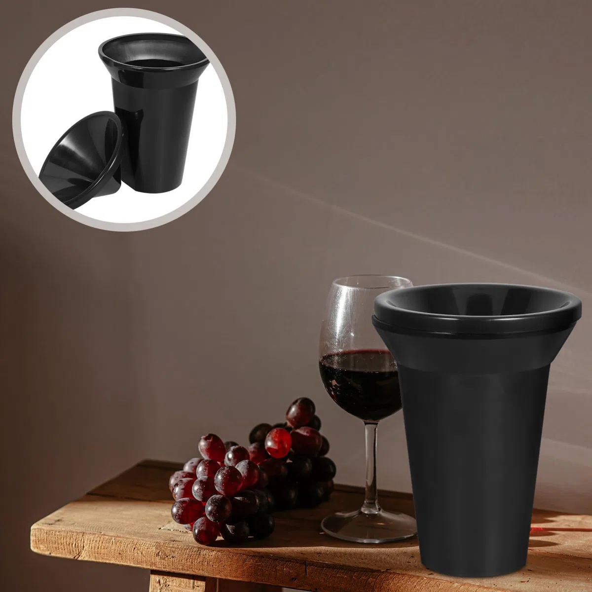 Coperchio Sputacchiera per Vino Secchiello per Ghiaccio Multifunzionale Strumento Portatile per La Degustazione del Vino in Stile Occidentale