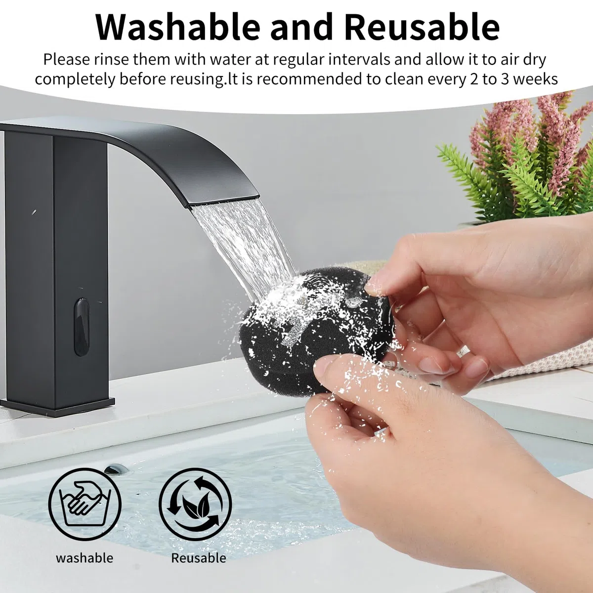 6 filtri in spugna compatibili con BLACK+DECKER POWERSERIES+ 16V/20V Cordless Stick modelli BHFEA420J BHFEA520J BHFEA18D1, parte di ricambio BHFEAF1, accessori per aspirapolvere, facili da installare