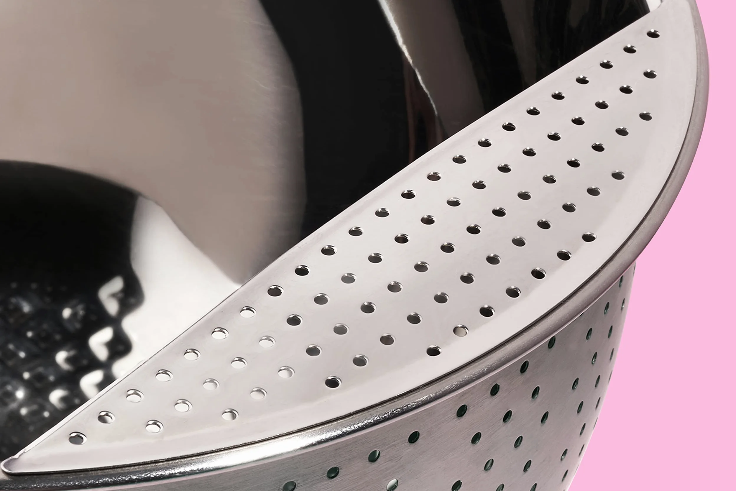 Reishunger Ciotola per bucato in acciaio inox (melanzana) – Colino per lavare riso e verdure – Con base in silicone antiscivolo