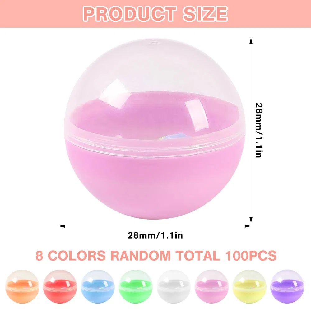 100 Pezzi 2.8cm Palline Trasparenti Apribili,Distributore Palline,Capsule Trasparenti Rotonde Vuota Gumball Machine Tombola Bingo LotteriaPalline