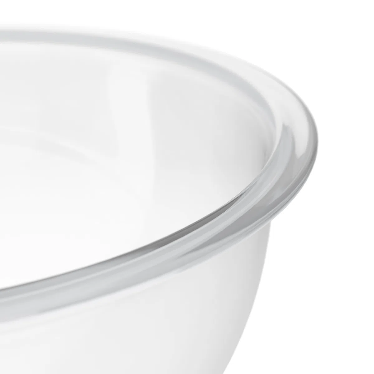 Relaxdays Set da 2 Ciotole in Vetro per Insalata, Scodelle Rotonde da Cucina, Insalatiere da 2,4 Litri, Trasparenti