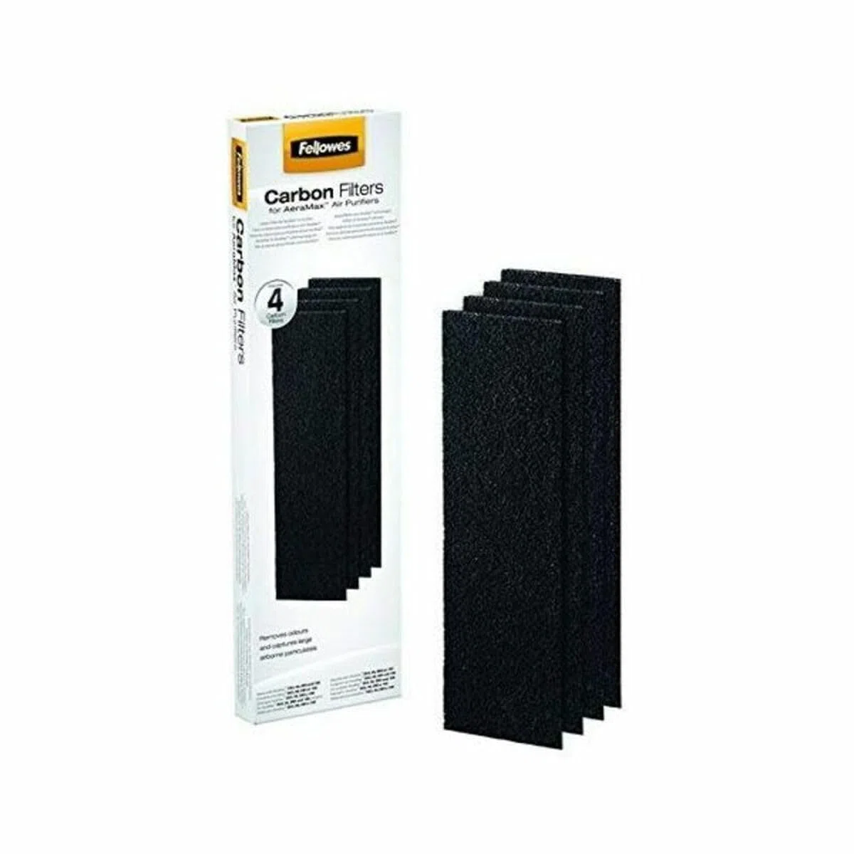 Fellowes 4 Filtri al Carbone per Purificatore d'Aria Aeramax DX5, Assorbe Odori e COV, Confezione da 4 Pezzi