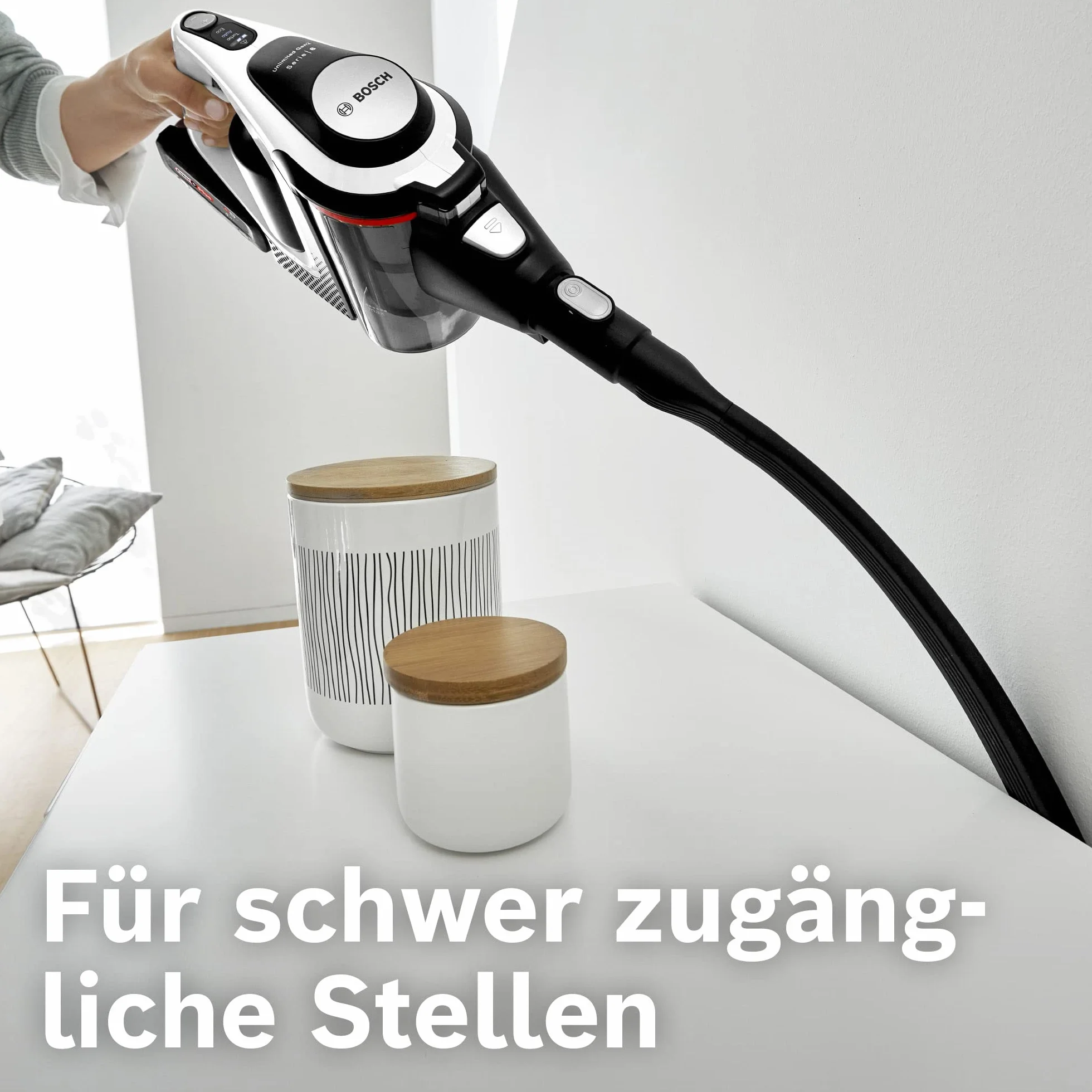Bosch Bhzulfcn bocchetta a lancia flessibile lunga per uso con aspirapolvere senza fili Bosch Unlimited 6/7/8