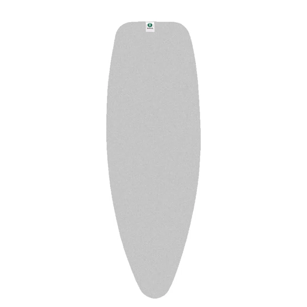 Brabantia Ironing Board Cover D 135x45 cm – Metallised | 100% Cotton Top Layer with 2mm Foam Padding & Heat-Resistant Zone for Size D Ironing Boards | Durable, Washable, Easy to Install
