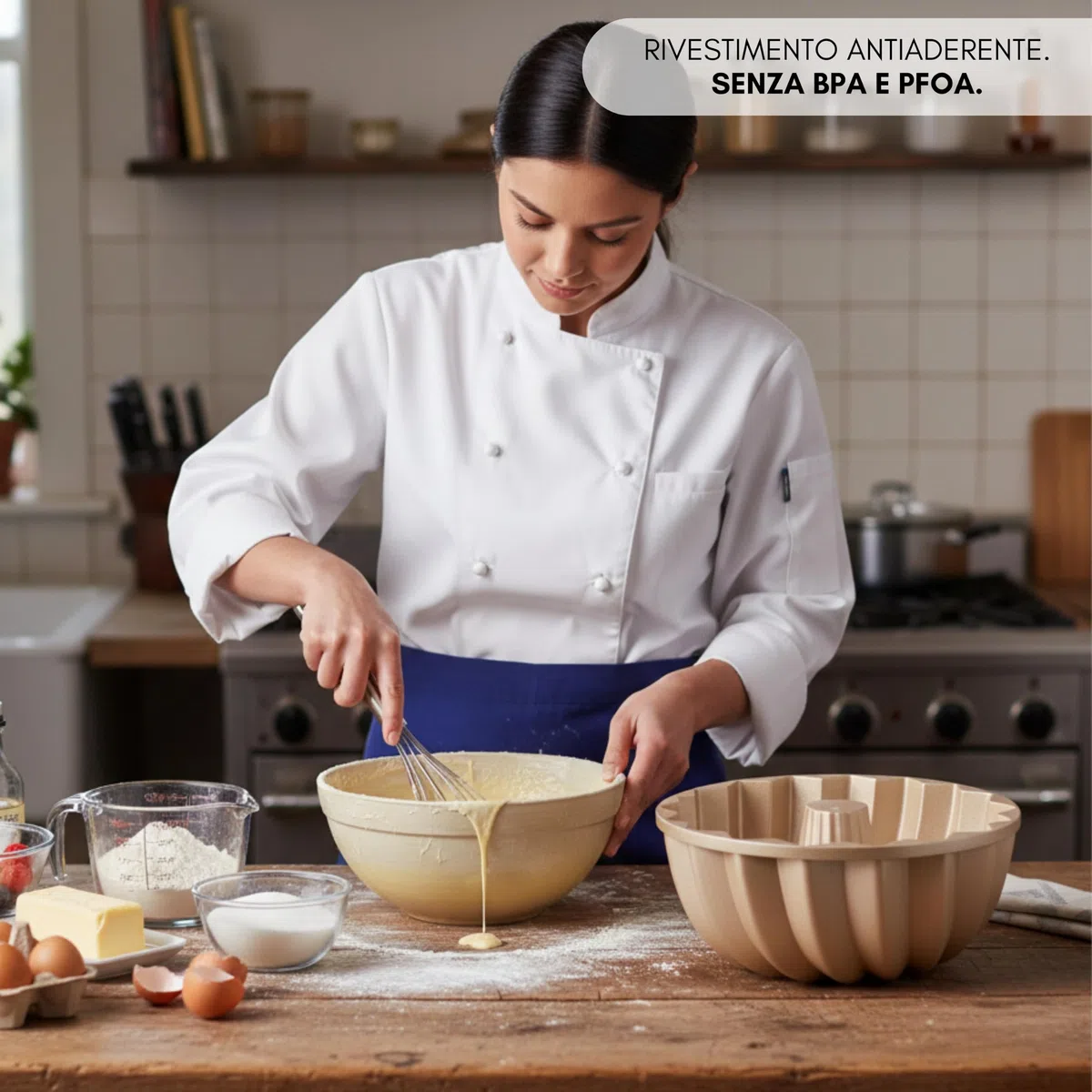 Erreke Stampo Ciambella con Doppio Rivestimento Antiaderente, Classico | Stampo Torta. Alluminio Pressofuso Resistente. Savarin Cottura Uniforme. Per Dolci Fatti in Casa
