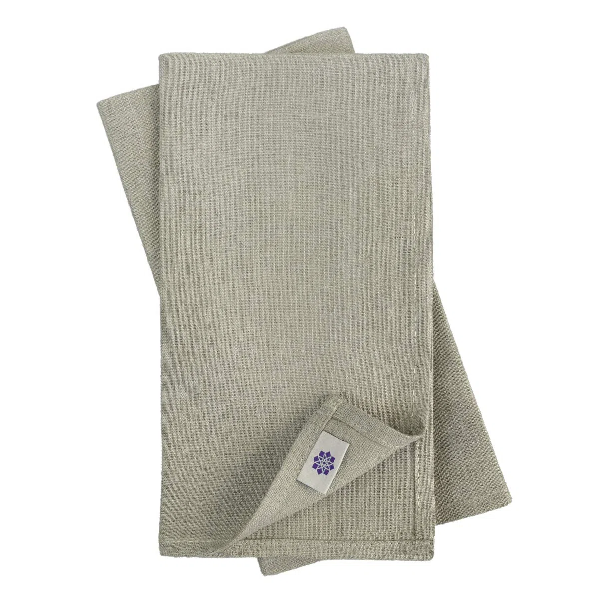 Linen & Cotton Set di 4 Tovaglioli in Stoffa Anabella, 100% Lino - Beige/Naturale (47 x 47cm)