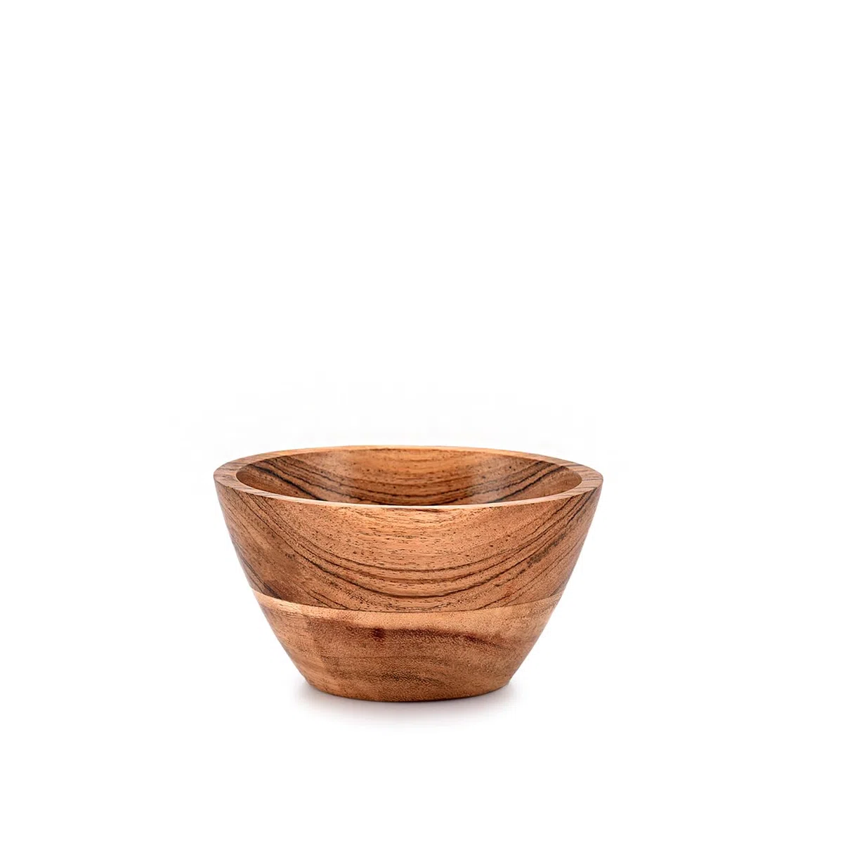 Ciotola per snack, in legno di acacia, decorativa, per snack, gioielli, chiavi e decorazioni per la casa (set di 4) (11,4 x 11,4 x 6,3 cm)