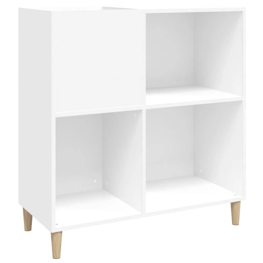 vidaXL Armadio a dischi Bianco 84,5x89 cm Legno di ingegneria