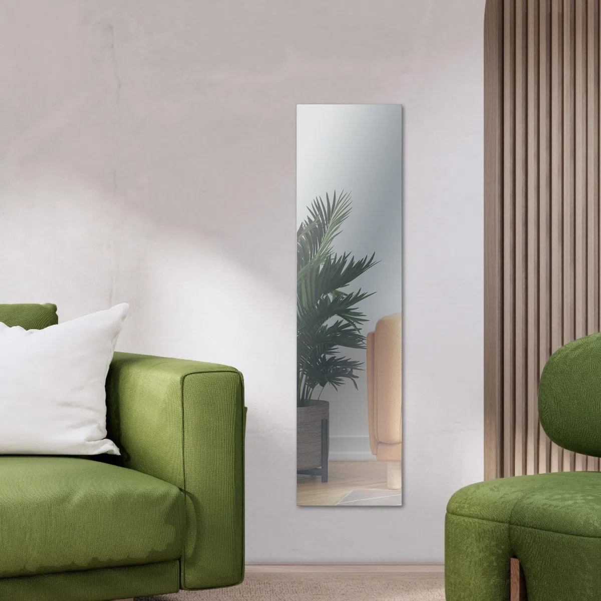 Lupia - Specchio da Parete Rettangolare, Sottile a Filo Lucido, Vetro Cristallo, specchiera Versatile Design Adatto per Camera da Letto, Soggiorno, Ingresso, Bagno e Ufficio 38x160 cm