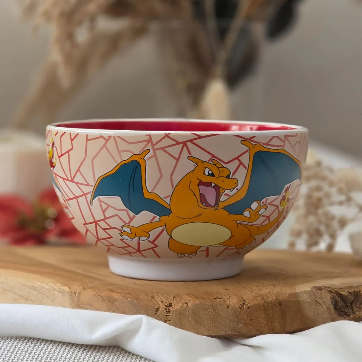 Elbenwald Ciotola per cereali – diversi motivi 600 ml in ceramica (Pokemon – Glurak)