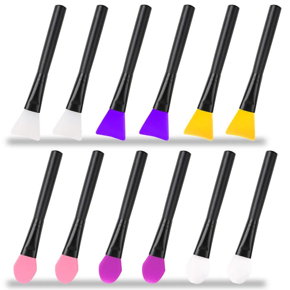 12 pezzi di pennelli magici in silicone con applicatori per resina epossidica per pittura fai da te, miscelazione e applicazione su bicchieri glitterati, tazze in acrilico, tazza