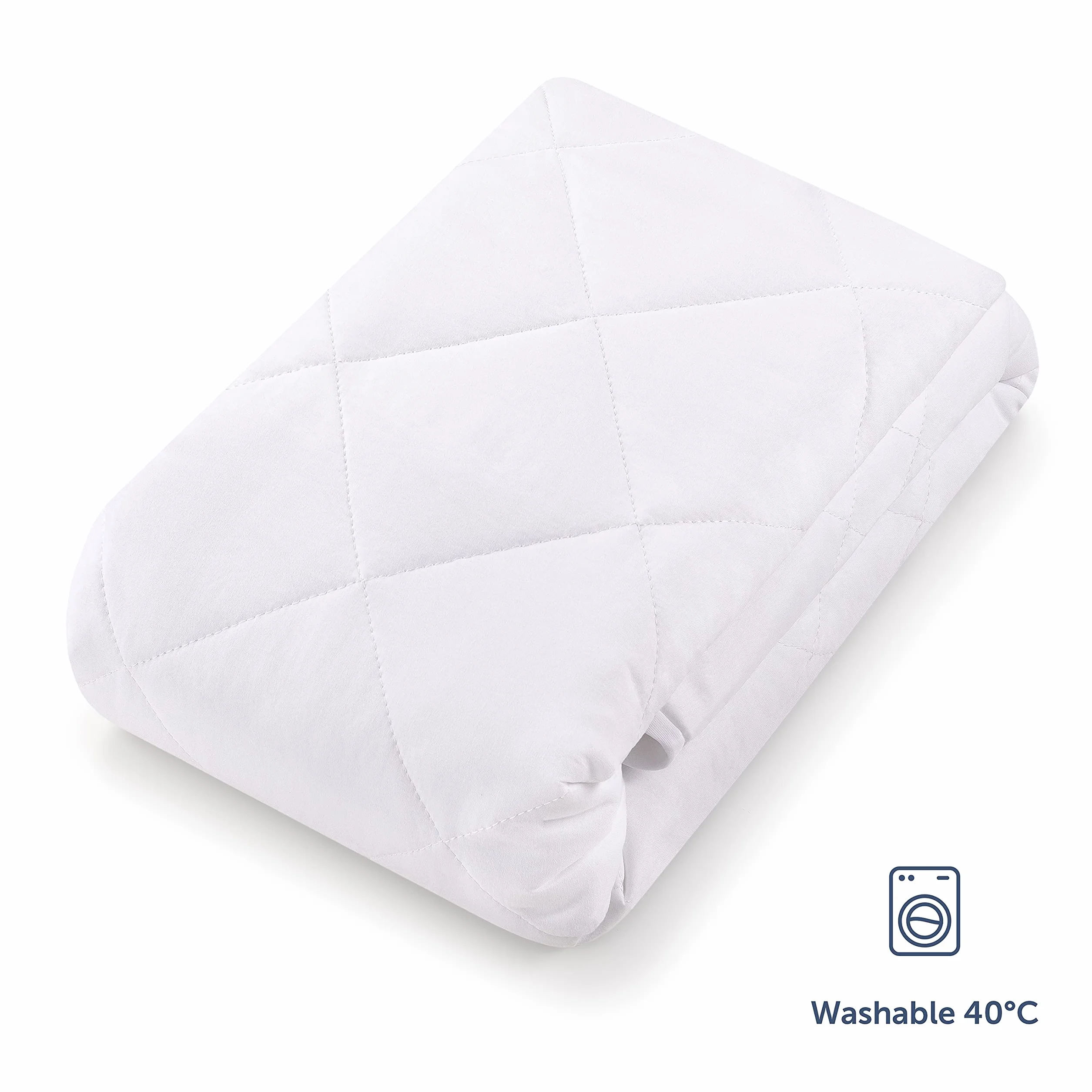 Blumtal Coprimaterasso Matrimoniale Trapuntato, Coprimaterasso Imbottito Letto Matrimoniale Trapuntato, Antirumore, Traspirante Extra-comfort, 180x200x30cm, 1 Pezzo