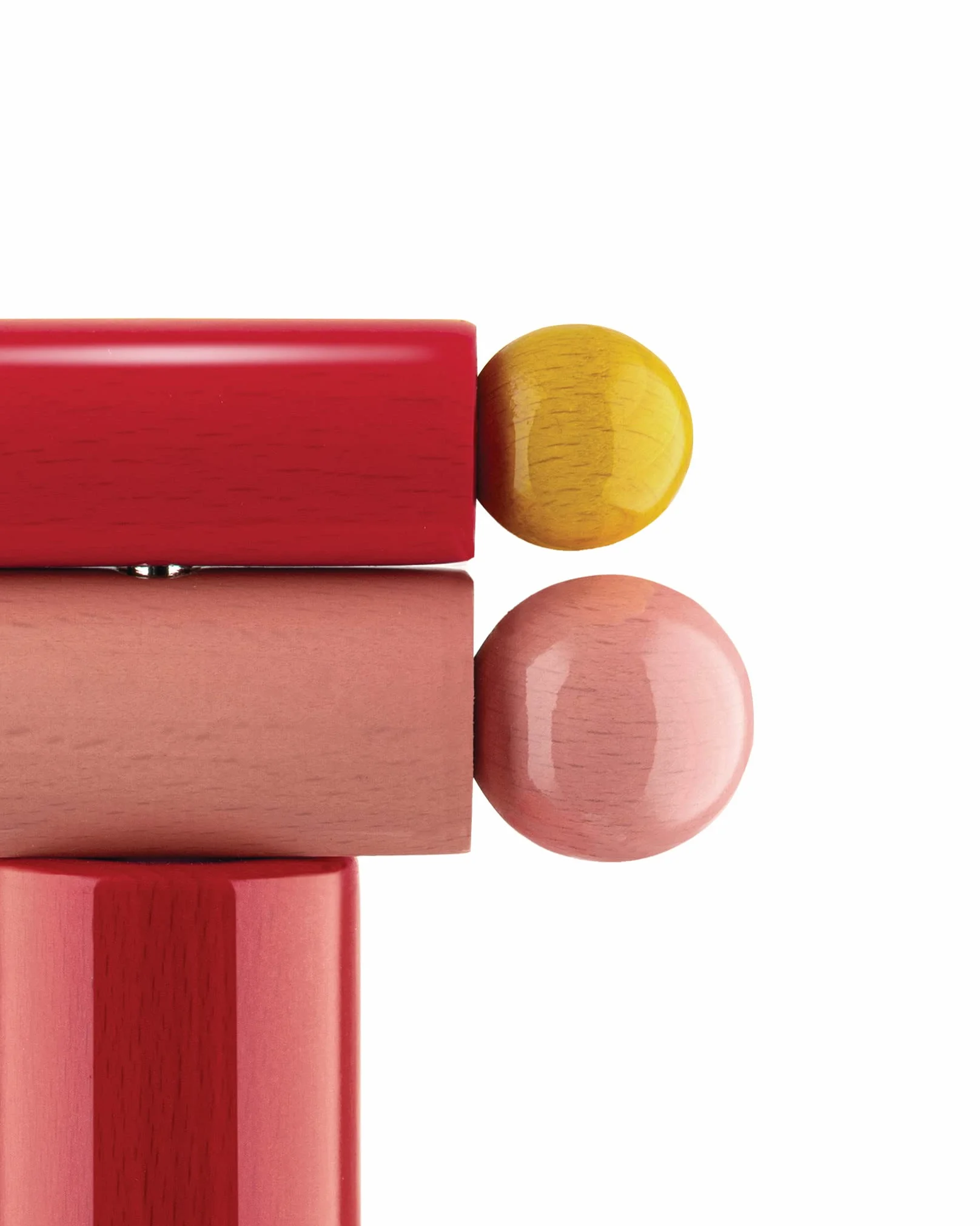 Alessi ES17 2 un Brindisi Disegnato ad Arte Cavatappi di Design in Legno di Faggio, Rosso, Giallo e Rosa