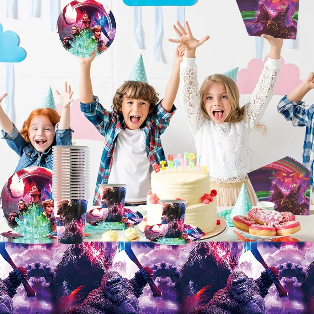 Stoviglie per Feste per God-zilla,God-zilla Stoviglie Compleanno,God-zilla decorazione da tavolo ,Tazze,Tovaglioli per Compleanno ecorazioni per (41PCS 10Ospiti)