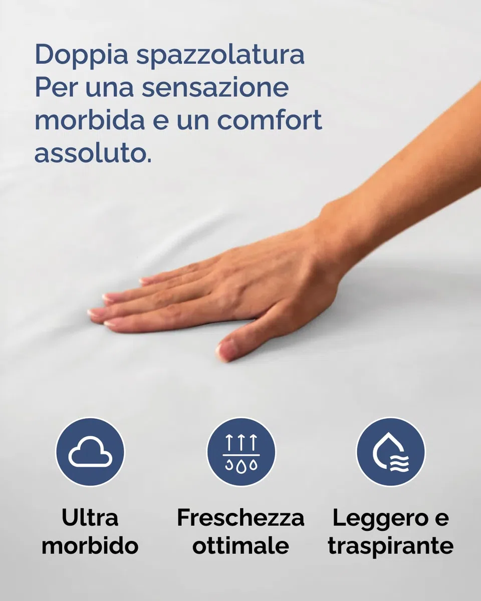 Lenzuolo con angoli 180x200 Bianco, profondità 30 cm - Lussuoso lenzuolo con angoli - Per materassi fino a 30 cm (12") di altezza - Morbido, senza pieghe e traspirante - 180x200 - singola