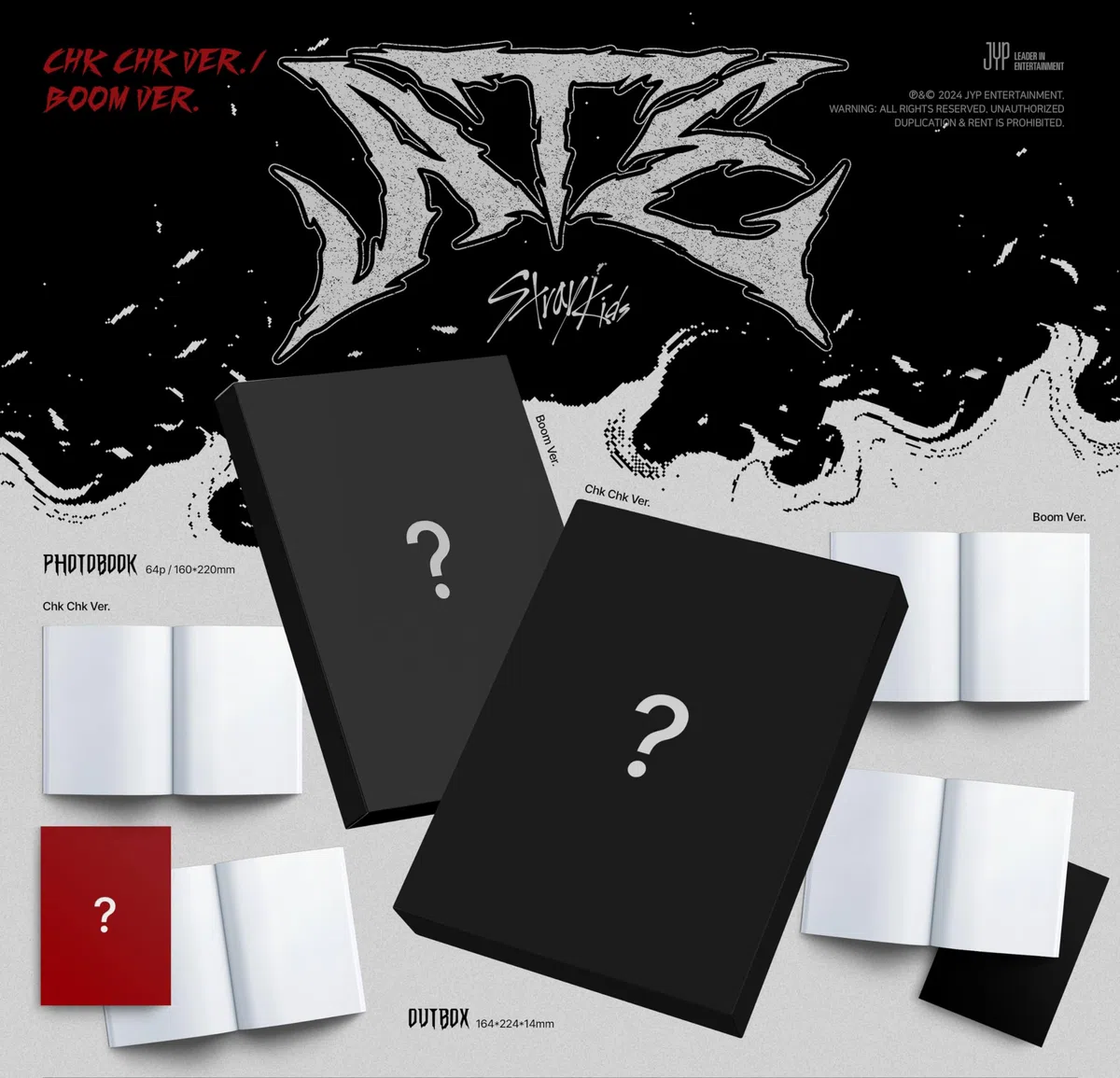 ATE Stray Kids Album [Chk Chk + Boom + ATE (3 ver.) Full Set]+Pre Order Benefits+BolsVos K-POP Inspired Freebies (Mini Album)