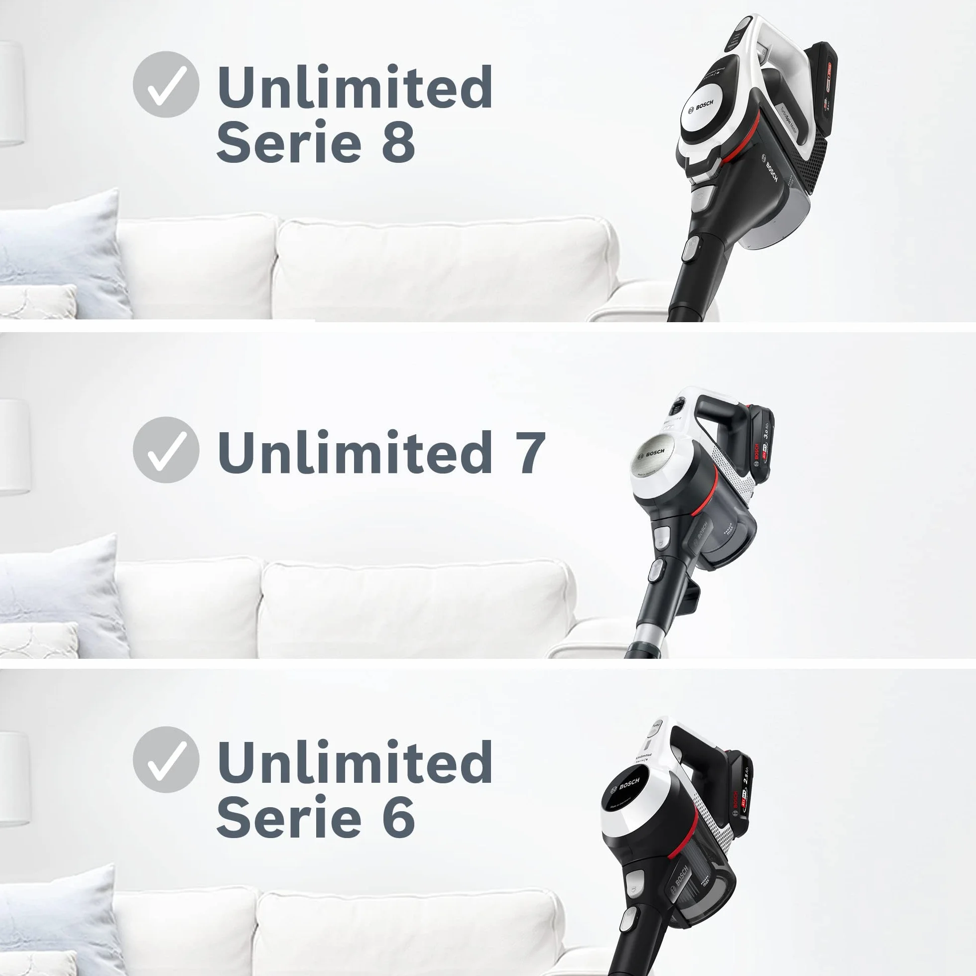 Bosch Bhzulfcn bocchetta a lancia flessibile lunga per uso con aspirapolvere senza fili Bosch Unlimited 6/7/8