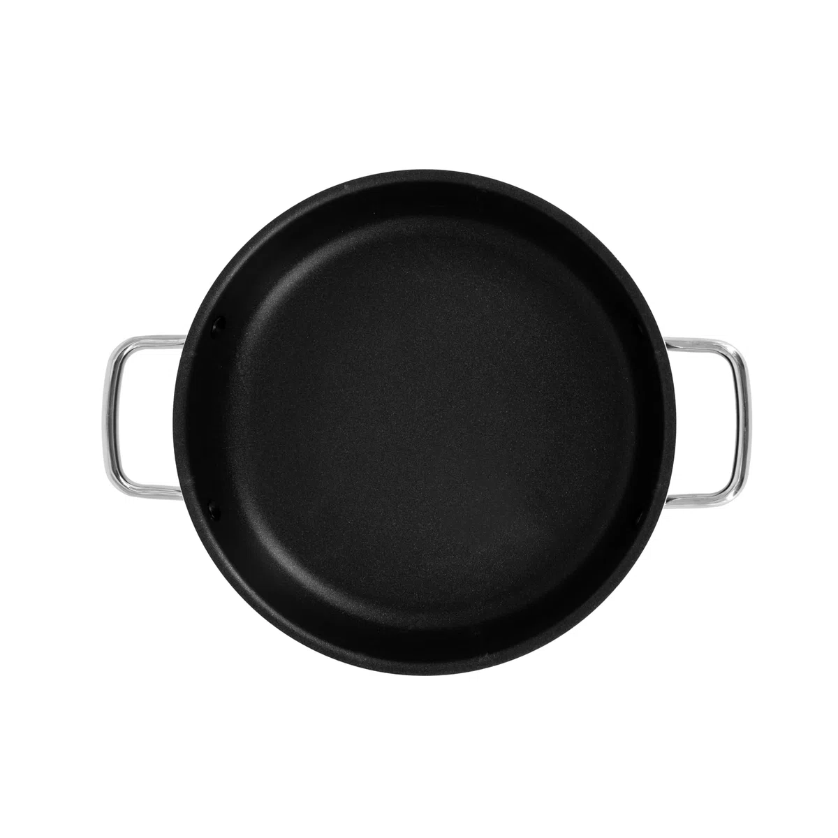 zanetti, Tegame antiaderente cm 32 Spessore 2.5 mm Adatta a tutti piano di cottura incluso Induzione Manici Acciao Interno color Nero Esterno Nero