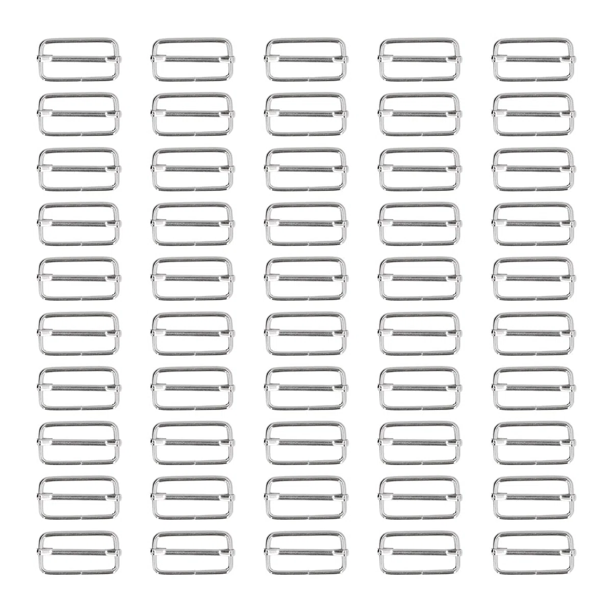 50 Pezzi Fibbia Scorrevole Regolabile in Metallo 2,8/3 mm Cinturini con Fibbia Rettangolare Cinturini Hardware Sostituire Fibbie di Ferro per Abbigliamento Borsa Fai da Te(3x32x15mm)