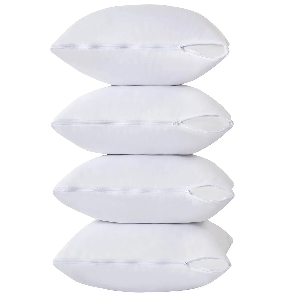 Confezione da 4 federe impermeabili a prova di piuma, con cerniera, 45,7 x 45,7 cm, per cuscini quadrati