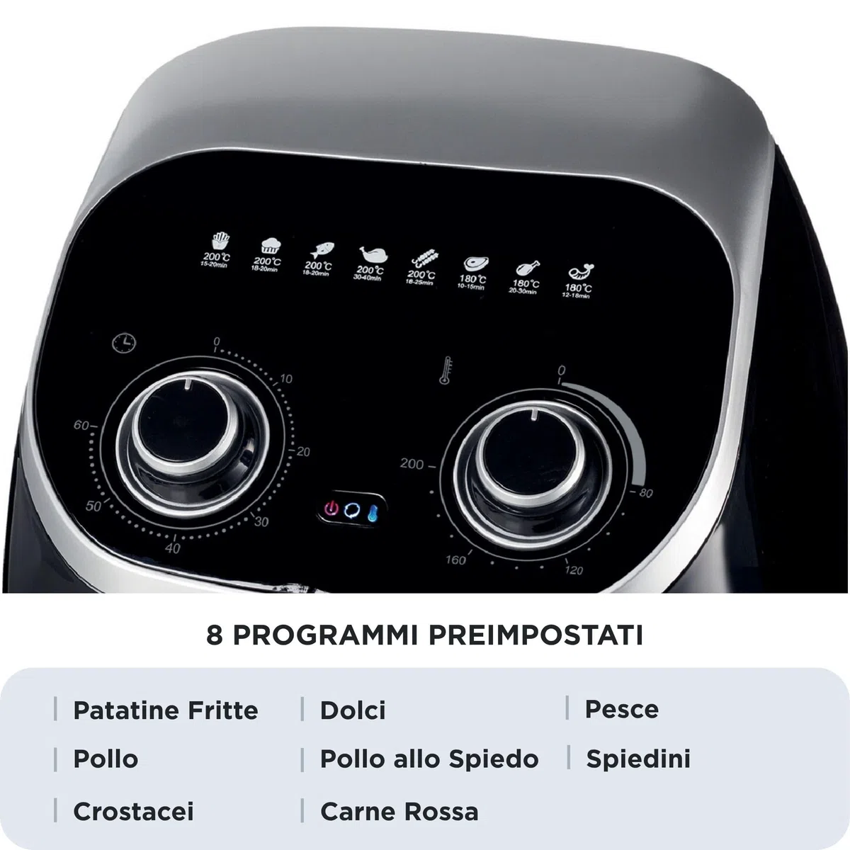 Ariete 4619 Airy Fryer Oven - Friggitrice ad Aria e Forno Elettrico con Girarrosto - Cestello Rotante - Essiccatore - 2000 Watt - 11 Litri - Nero