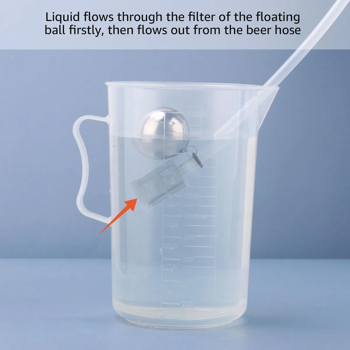 Tubo galleggiante in acciaio inox 304 Tubo per immersione Corny Keg Tubo per immersione liquida per barile di birra con filtro a tubo galleggiante e tubo in silicone da 80 cm