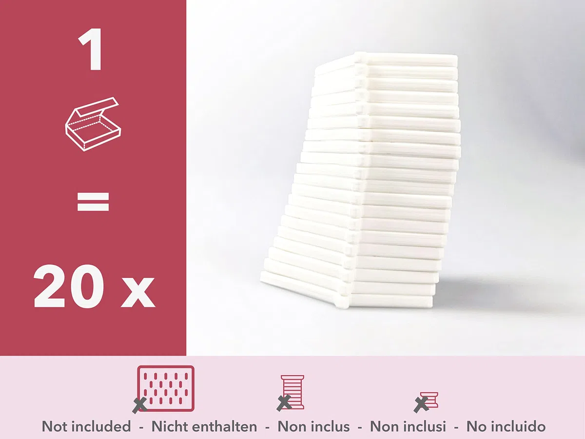 3DP Skadiken A01 – Set 20x Ganci Porta Spolette Cucito, compatibili con Pannello SKADIS. Porta Bobine e Porta Rocchetti di Filo Macchina per Cucire