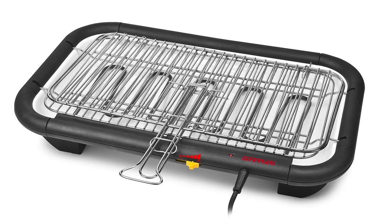 G3 Ferrari G10027 Galactic Grill Barbecue Griglia Elettrica XL, 2300 W, Regolazione temperatura, Griglia Inox, Vassoio porcellanato, Nero
