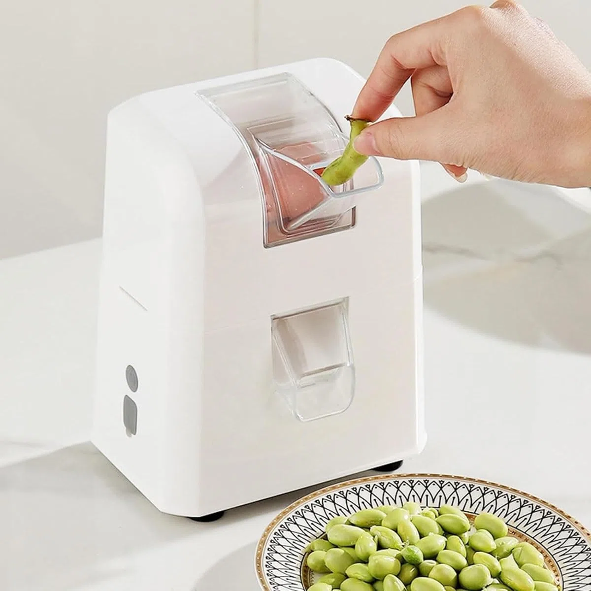 Sgusciatrice elettrica for piselli e fagioli, macchina for sbucciare, sgusciatrice for fagioli semiautomatica, macchina for sbucciare edamame, robusta e a risparmio di manodopera, for piselli/soia