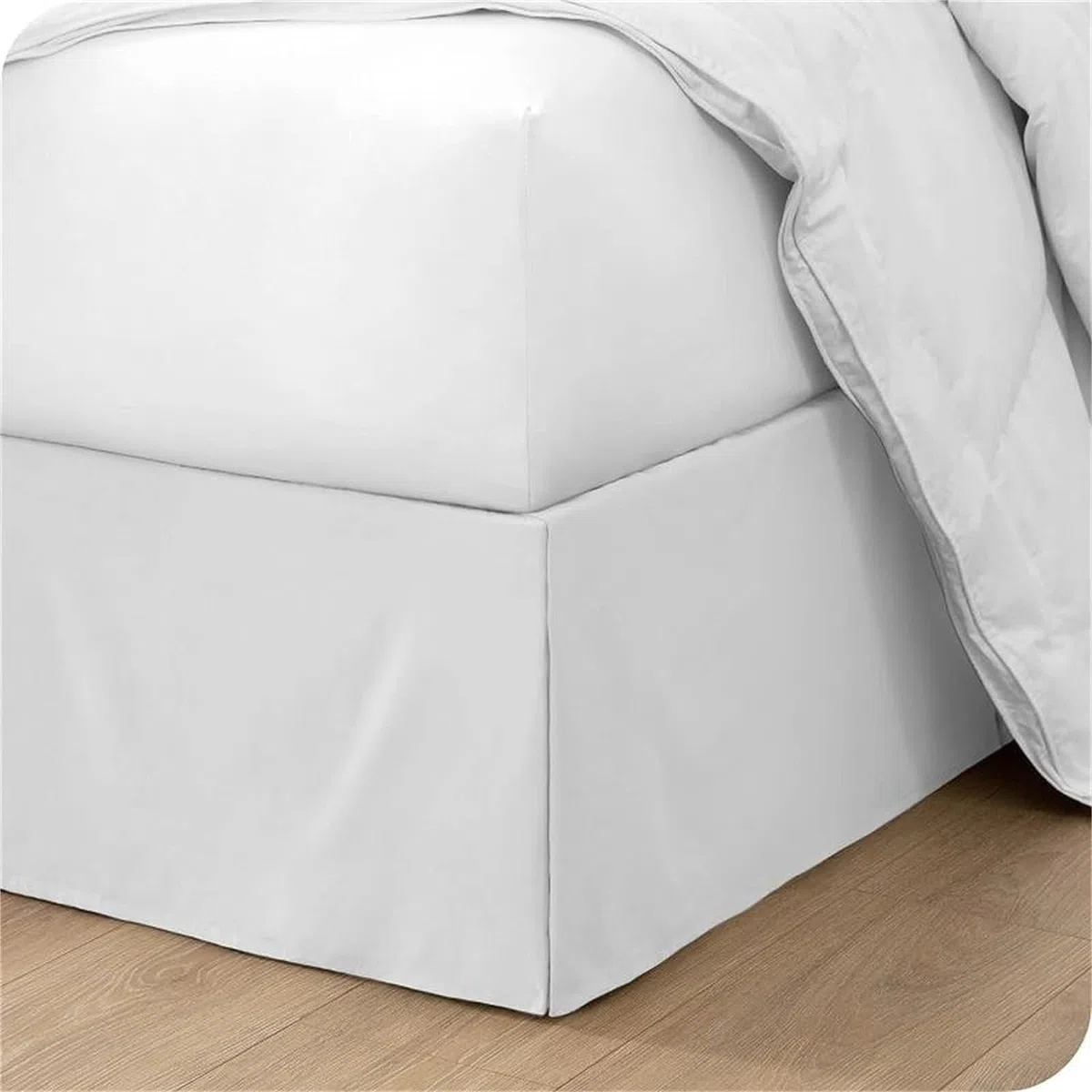 OMIREL Rivestimento per Giroletto Matrimoniale Vestiletto Matrimoniale Coprirete Singolo Gonna da Letto Elastica Plissettata in Poliestere Mantovana Giroletto,Marrone,180 * 200+35cm