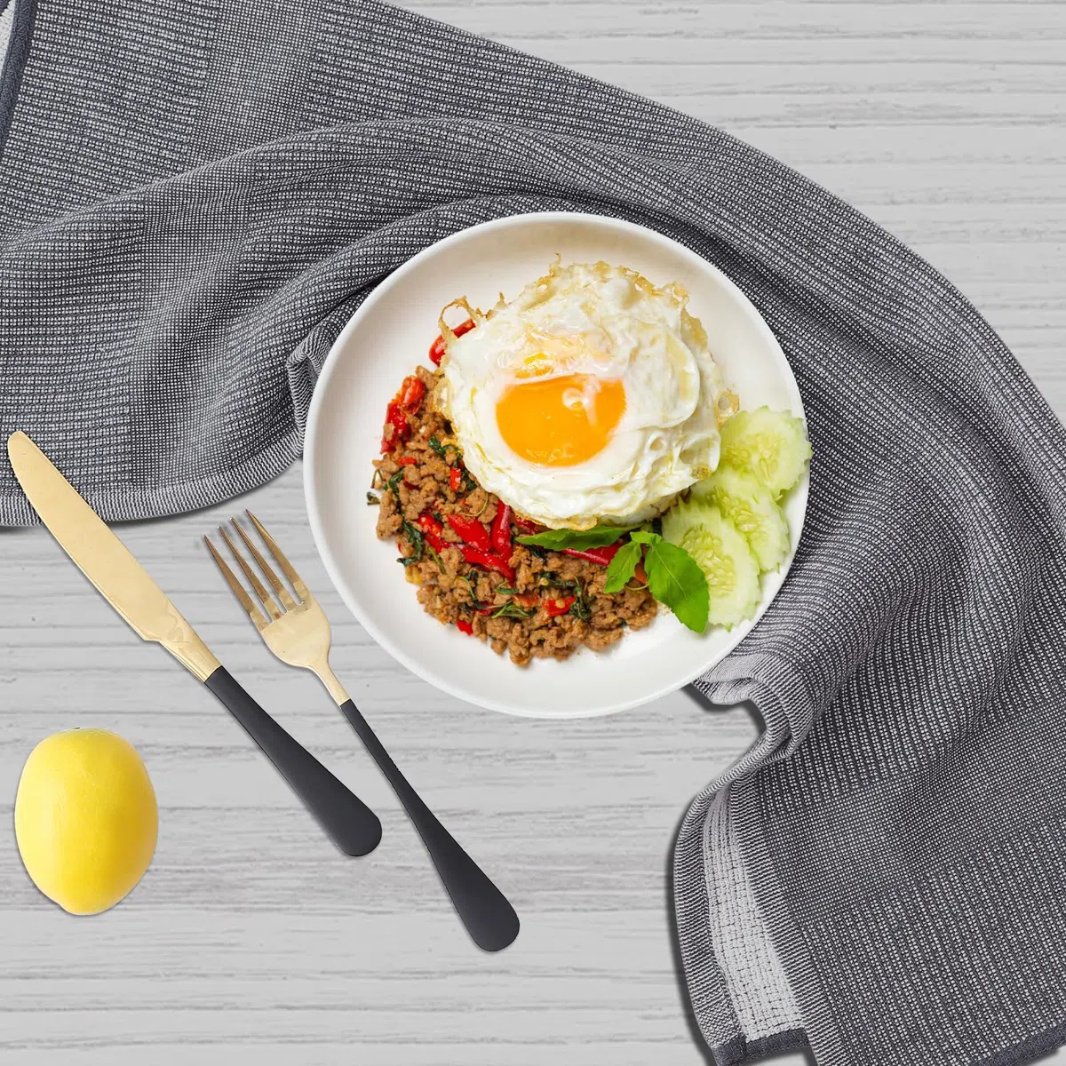 Homaxy Asciugamani da cucina di alta qualità (45,7 x 71,1 cm, confezione da 6), asciugamani da cucina grandi in cotone, piatti e in spugna, set di strofinacci altamente assorbenti da 380 g/m², con