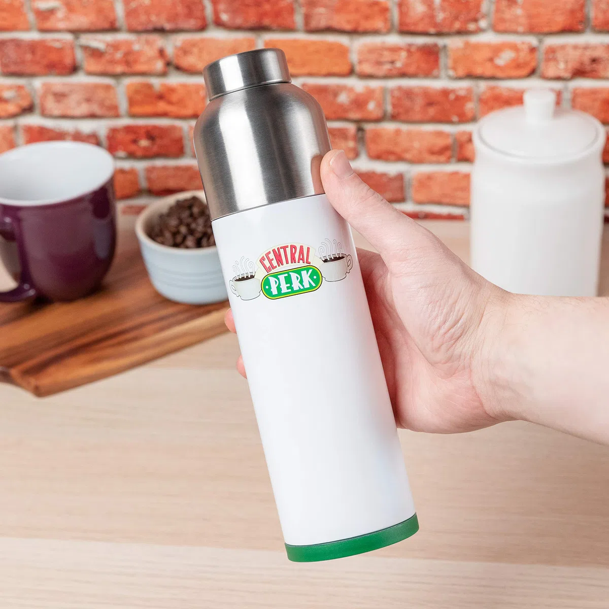 Paladone Central Perk Combo Cup - Travel Coffee Mug and Metal Water Bottle