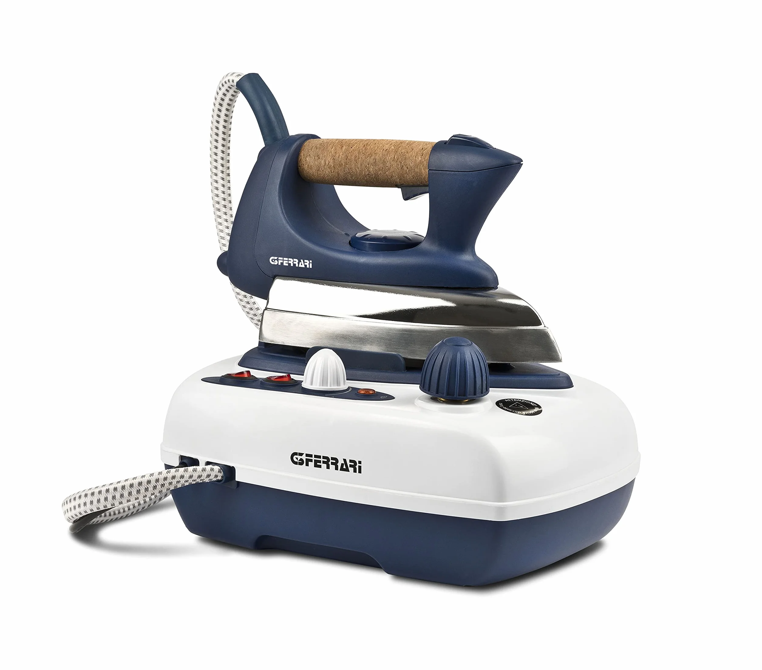 G3 Ferrari G40019 Getto-VAP Sistema Stirante Professionale, 2000 W, Serbatoio 700cc, 3 Bar pressione, Termostato regolabile, Accensione separata ferro/caldaia, Blu/Bianco