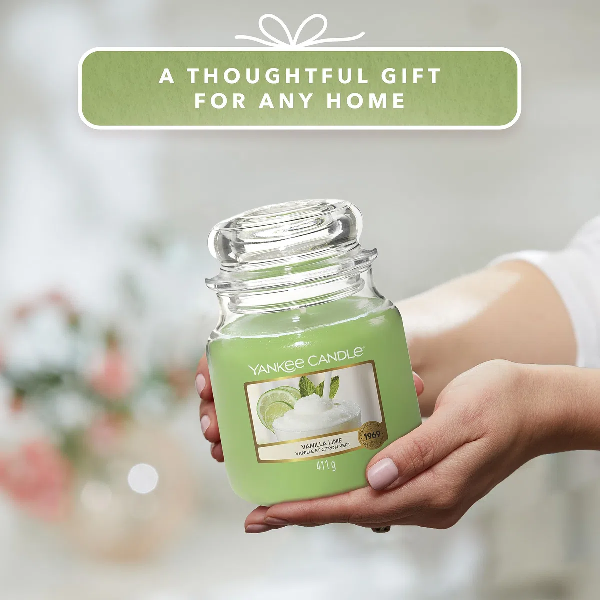 Yankee Candle Candela profumata in giara media | Calce alla vaniglia | Durata Fino a 75 Ore