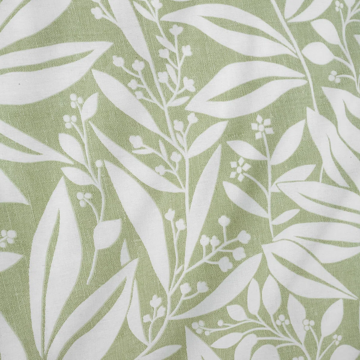 Catherine Lansfield Set copripiumino matrimoniale reversibile con federe verde con foglie di acetosa