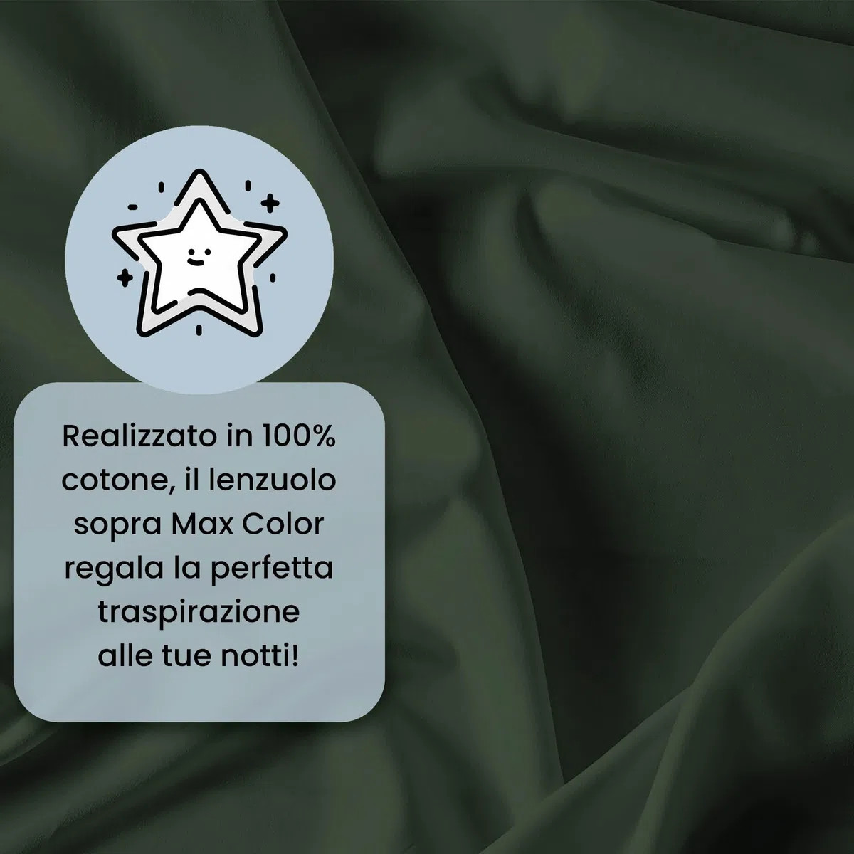 Lenzuolo Sopra MAX COLOR Matrimoniale Maxi 270x300 cm, 100% Cotone Made in Italy – Lenzuola Letto Matrimoniale Maxi in Tinta Unita - VERDE OLIVA