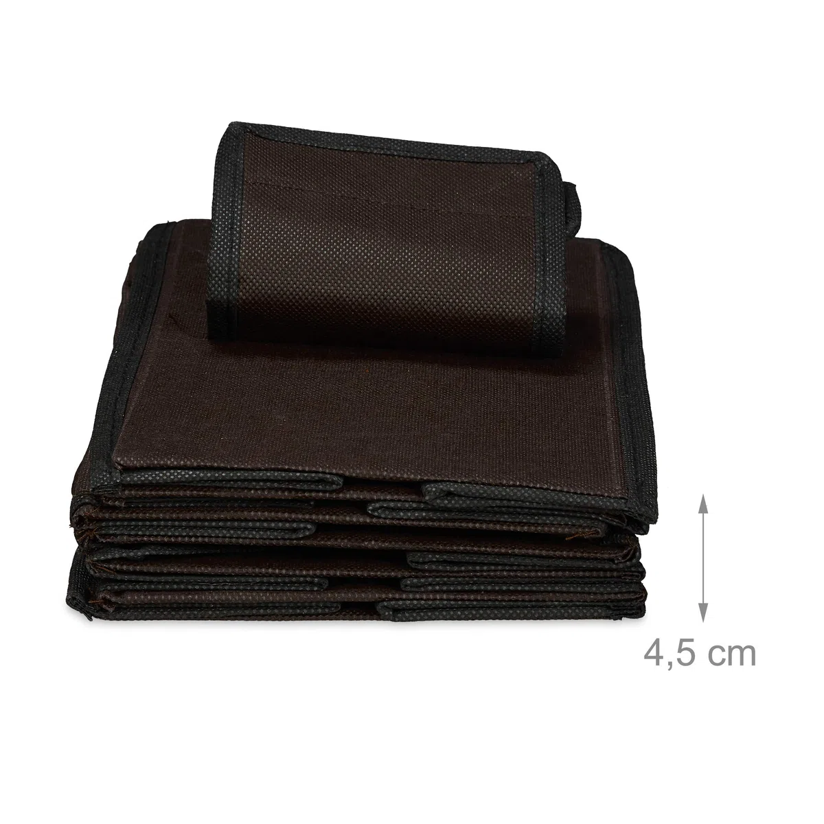 Relaxdays Organizer Armadio per Stoffa, 6 Scomparti, 2 Cassetti, Scaffale da Appendere; 82 x 14,4 x 30 cm, Marrone