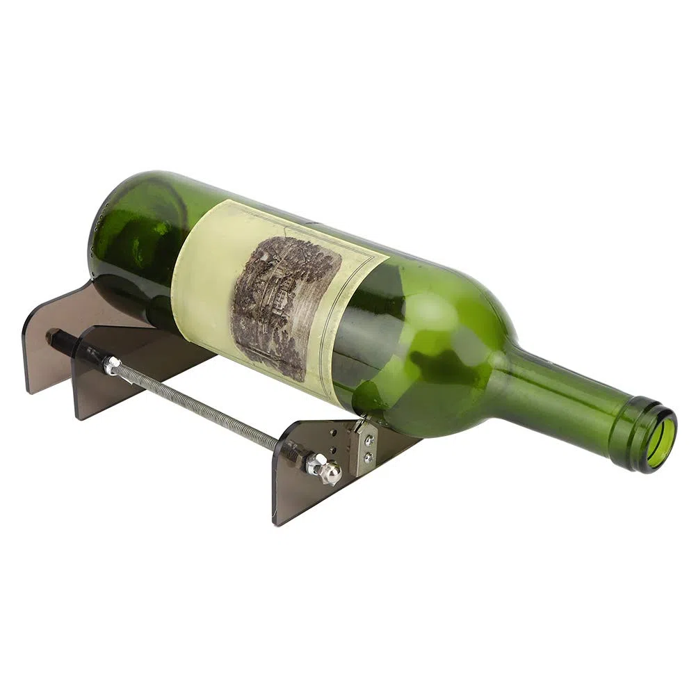Taglierina per Bottiglie di Vetro, Kit di Utensili per Il Taglio di Bottiglie, Macchina Fai-da-Te per Tagliare Vino, Birra, Materiale PC Ad Alta Resistenza e Riciclaggio di Strumenti